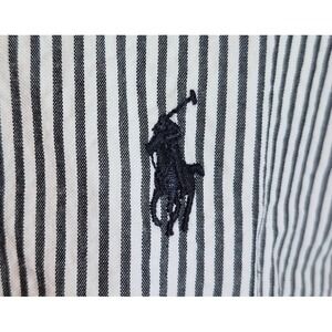Polo Ralph Lauren Mens Seersucker Shirt XL Gray White Striped NEW NWT